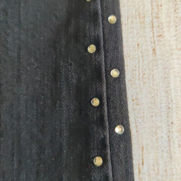 NYDJ rhinestones studded high rise bootcut jeans 6 - Picture 4 of 9